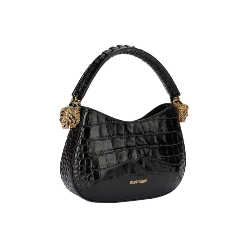 Roberto Cavalli Leather Handbag Medium Size Women's Black-1