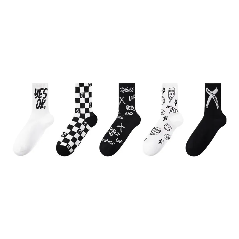 MIIOW Mid Calf Socks Women's 5 Pack-0