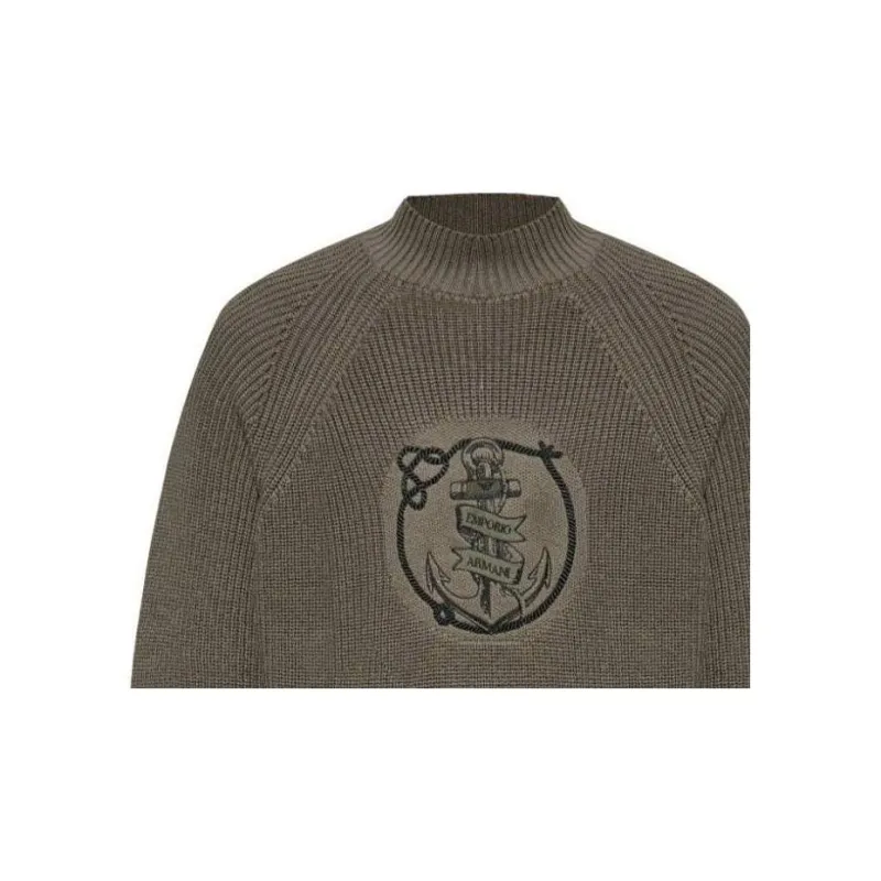 EMPORIO ARMANI Turtleneck With Embroidered Pattern-1
