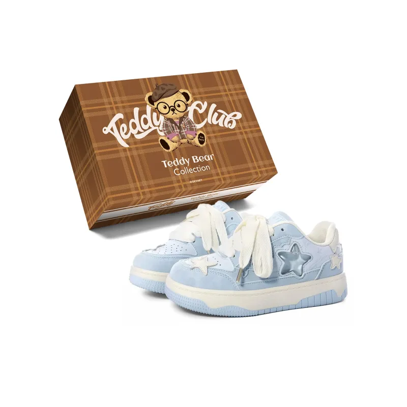 Teddy Bear Collection Slip Resistant, Abrasion Resistant, Lightweight, Breathable Low Top Skateboard Shoes Women's-6