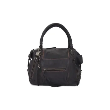 FREE PEOPLE Leather One Shoulder Handbags Small Size Women's Dark Gray
