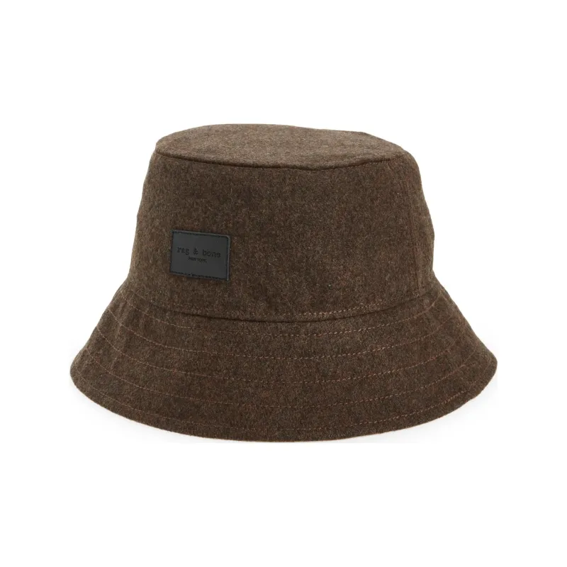 Rag & Bone Recycled Polyester Wool Bucket Hats Women's Brown-0
