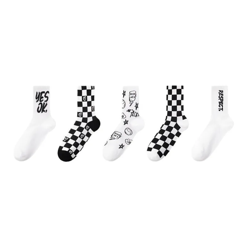 MIIOW Mid Calf Socks Women's 5 Pack-6