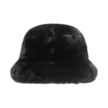 KANGOL Faux Fur Bucket Hats Men's Black