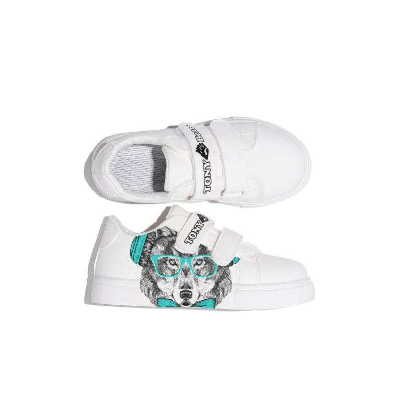 TONYBEAR Low Top Kids' Skateboarding Shoes White Kids'-4