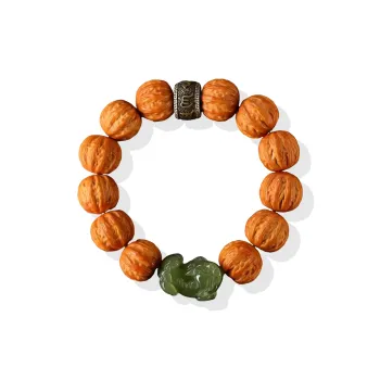 MY Monkey Head Walnut Bracelets Unisex