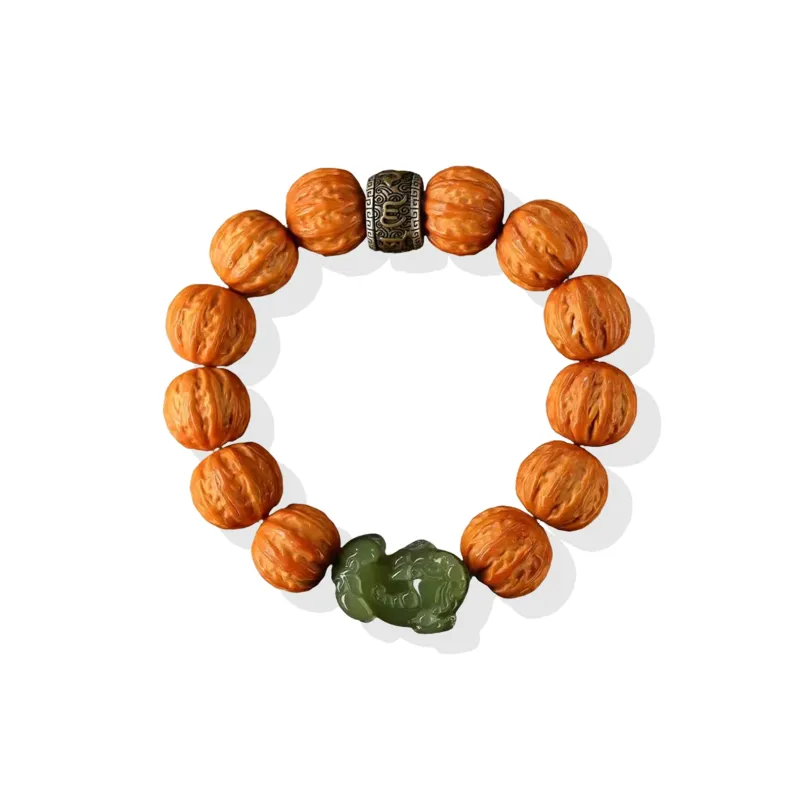 MY Monkey Head Walnut Bracelets Unisex-0