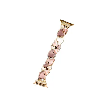 IWabcertoo Apple Strap Compatibility Apple Watch S10 S9 Vintage Metal Heart Enamel Watch Band Smart Watch Accessories