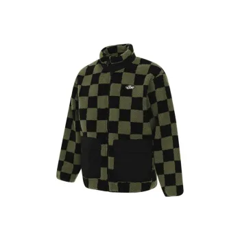 Vans RPFOFF THE WALL CHECKER Velvet feel Coat Men's Black Green
