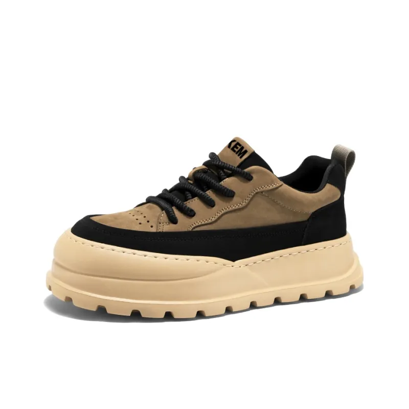 JKEM Cushioned Wear Resistant Height Increasing Low Top Skateboard Shoes Men's-6