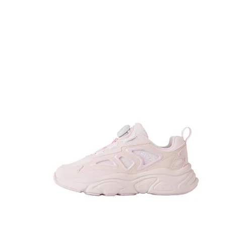 FILA KIDS BOA Low-Top Kids' Running Shoes Pu Fog Pink/spring Pollen Kids'