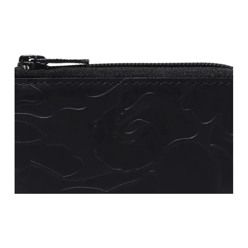 Bape Solid Camo Leather Iii Wallet Black-3