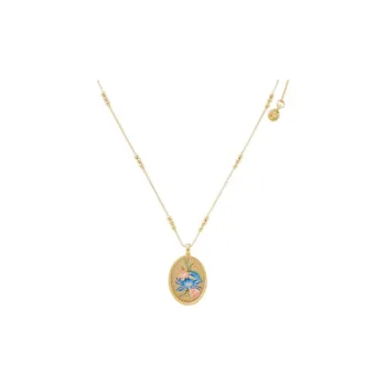 Fable Alloy Silver Plated Gold Plated Enamel 22K Gold Plated Zinc Alloy Brass Necklaces Women's Gold