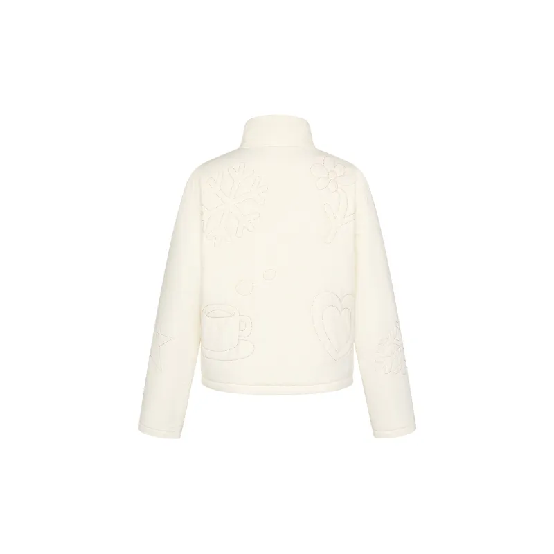 BETWEENAND Puffer Jacket Women's White-1