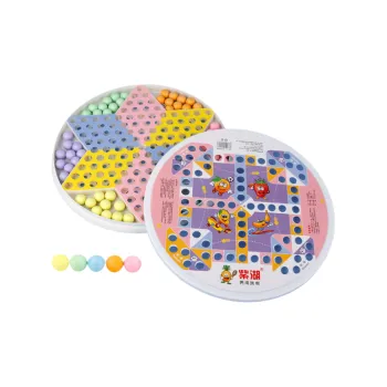 ZIHU Jump Ladder And Flying Chess Acrylic Bouncy Balls 60 Pcs Board Games