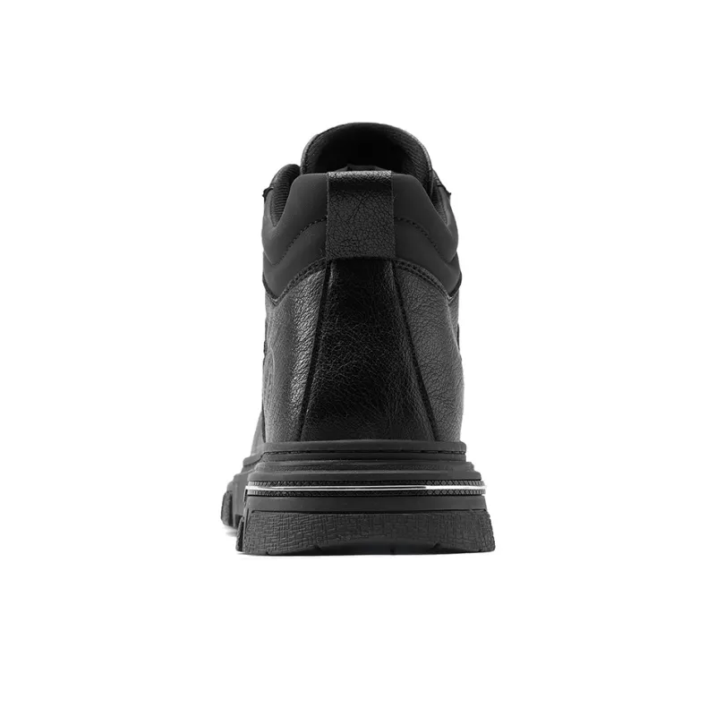HLA Work Boots Men High Top Black/Brown-3