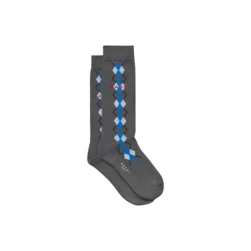 MARNI Mid Calf Socks Men's 1 Pack Gray-1