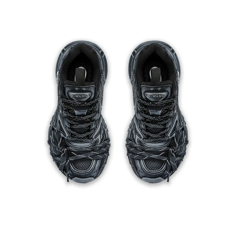 K-WANG Paris Fashion Apparel Wind Anti-Slip And Wear-Resistant Height Increasing Low-Top Chunky Sneakers Men's-39