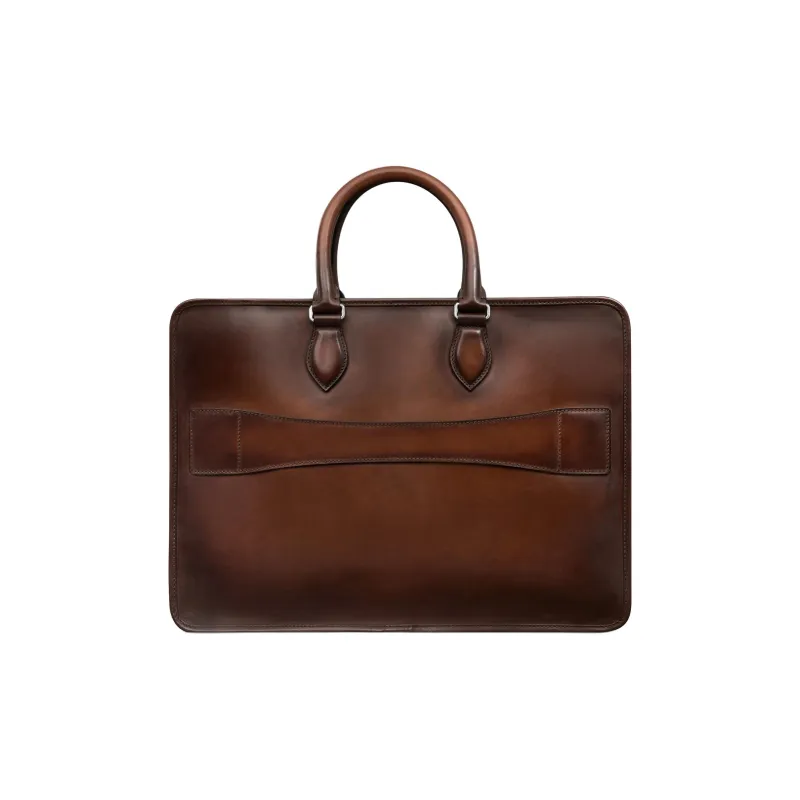 BERLUTI Leather Briefcases Men's Brown-3