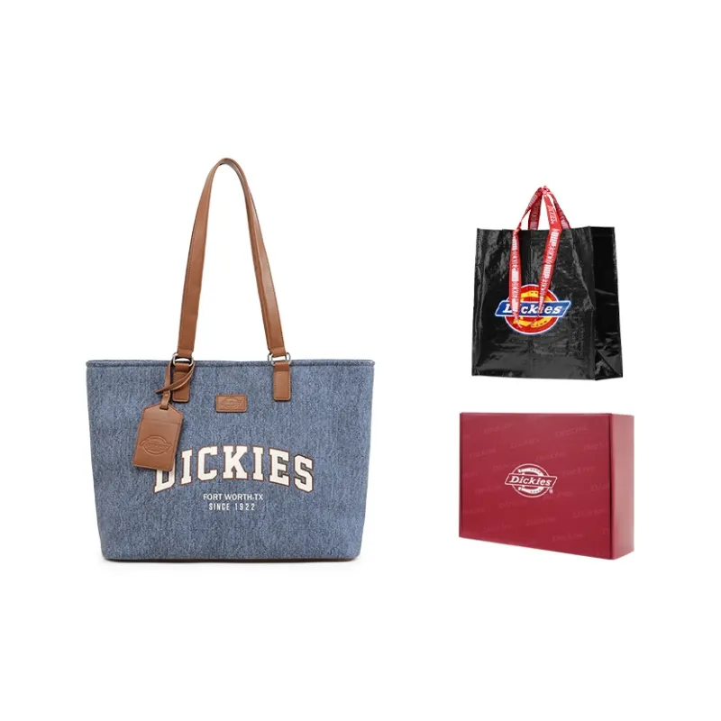 Dickies PU Tote Bag, Shopping Bag, Handbag, Shoulder Bag Tubas Women's Denim Blue/Apricot-5