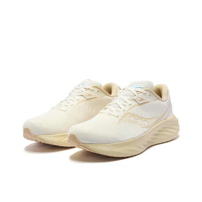 Saucony TRIUMPH 22 Cushioning Anti Slip And Wear Resistant Low Top Running Shoes Unisex Beige Coffee-2