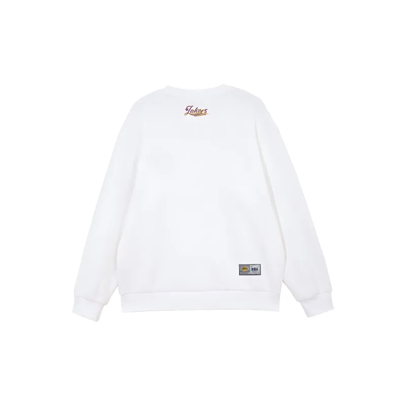 JACK JONES· x NBA Los Angeles Lakers Sweatshirt Men's Natural White-1
