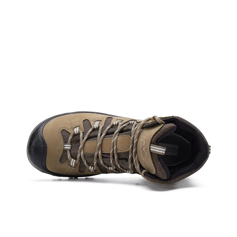 Slider Dream Series Cushioning, Slip Resistant, Impact Resistant High Top Hiking Shoes Women's Brown Black-2