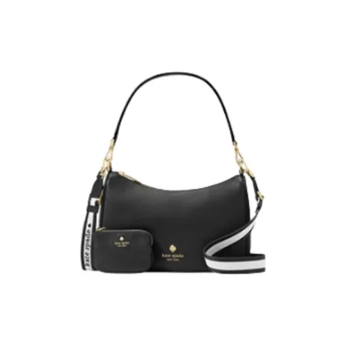 Kate Spade Cow Leather One Shoulder Handbags Small Size Women's Black
