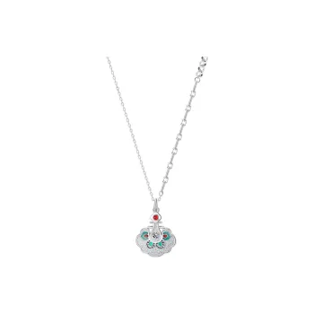 Heart Grass S925 Silver Necklaces Women's
