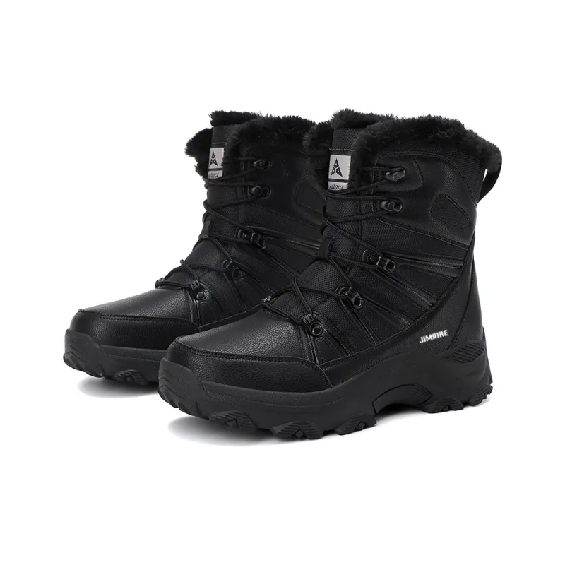 King Jinmai Warm And Water Resistant Short Mid Calf Snow Boots Men's-2