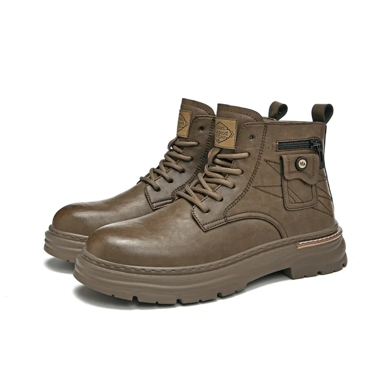 HLA Martin Boots Men Black, Brown-6