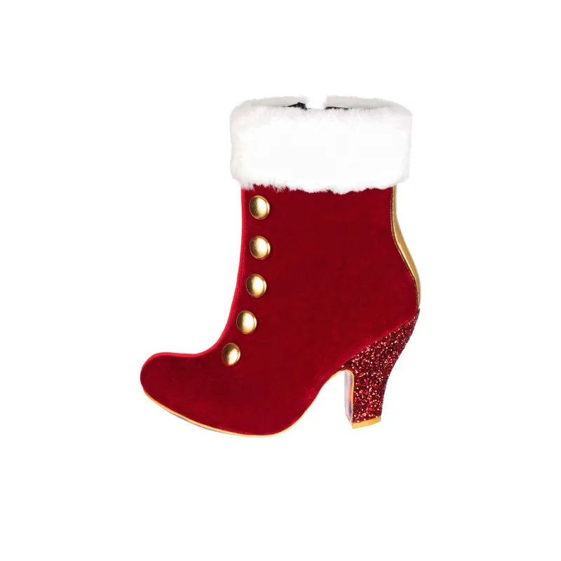 IRREGULAR CHOICE Splendid Season Ankle Boots 9.2cm Women's Red-0