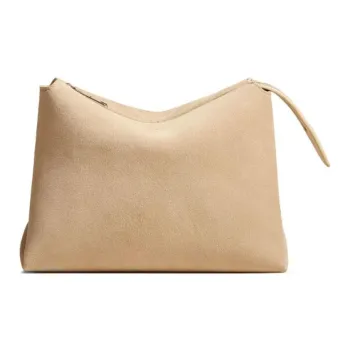 KHAITE Suede Clutch Women's Deep Ivory