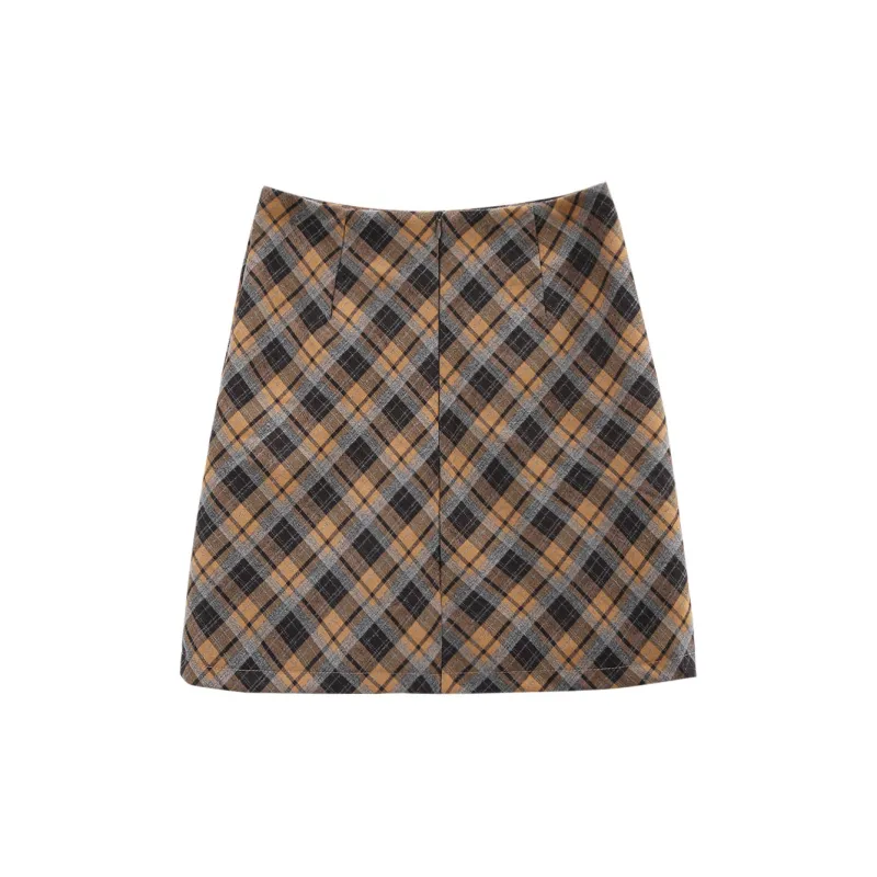 A Paradise For Awakening Casual Short Skirts Women's Khaki-1