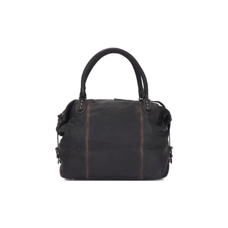 FREE PEOPLE Leather One Shoulder Handbags Small Size Women's Dark Gray-4