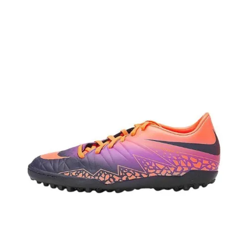 Nike Hypervenom Phelon 2 TF Rubber Broken Studs Anti Slip Wear Resistant Soccer Shoes Men's Orange Purple Black