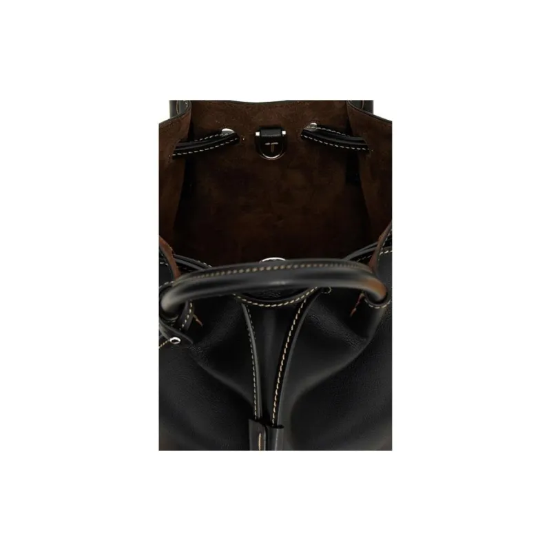 TOD'S Buz Drawstring Mini Bucket Bag-3