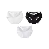 [3 Pack]Milk White+Black+Heather Gray