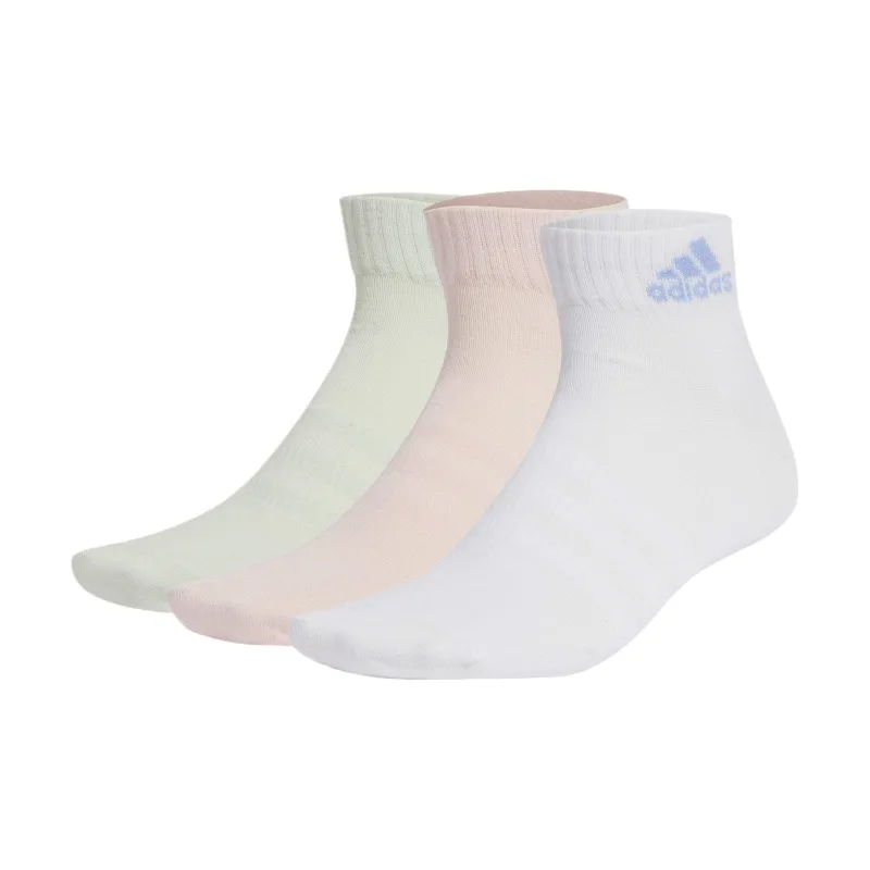 Adidas SportPerformance Ankle Socks Unisex 3 Pack White Red Yellow-0