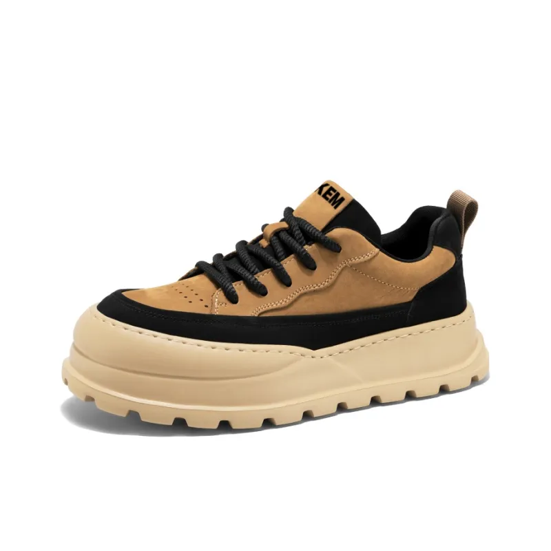 JKEM Cushioned Wear Resistant Height Increasing Low Top Skateboard Shoes Men's-1