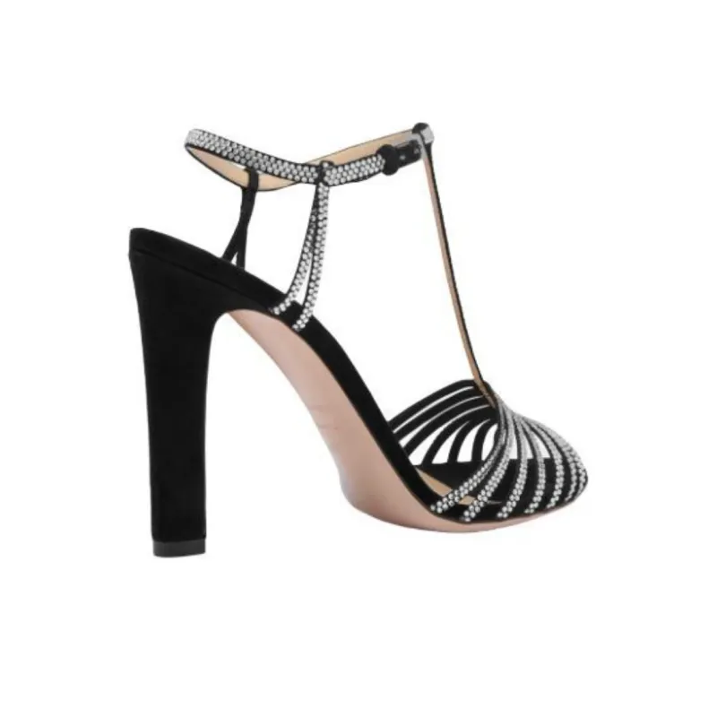 TOM FORD Jeryy One Strap Sandals 10.5cm Women's Black-4