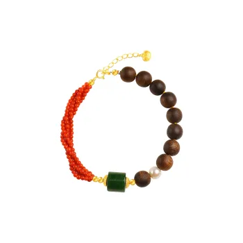 Moon Seal Hundred Rivers Fragrance Agarwood Bracelets Unisex