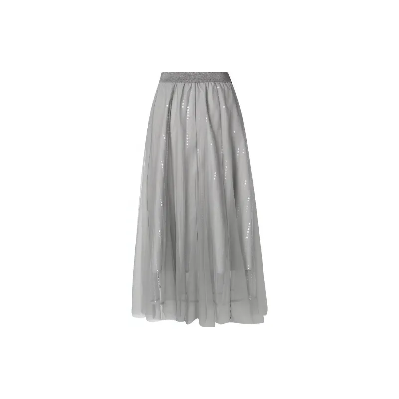 TAMMY TANGS Casual Long Skirts Women's Gray-1