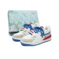 White Blue Fleece-Lined