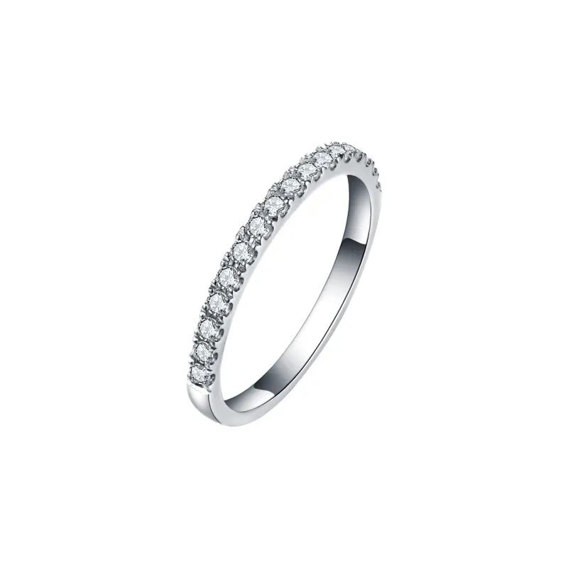 WUMZK 925 Silver Moissan Rings Women's-0