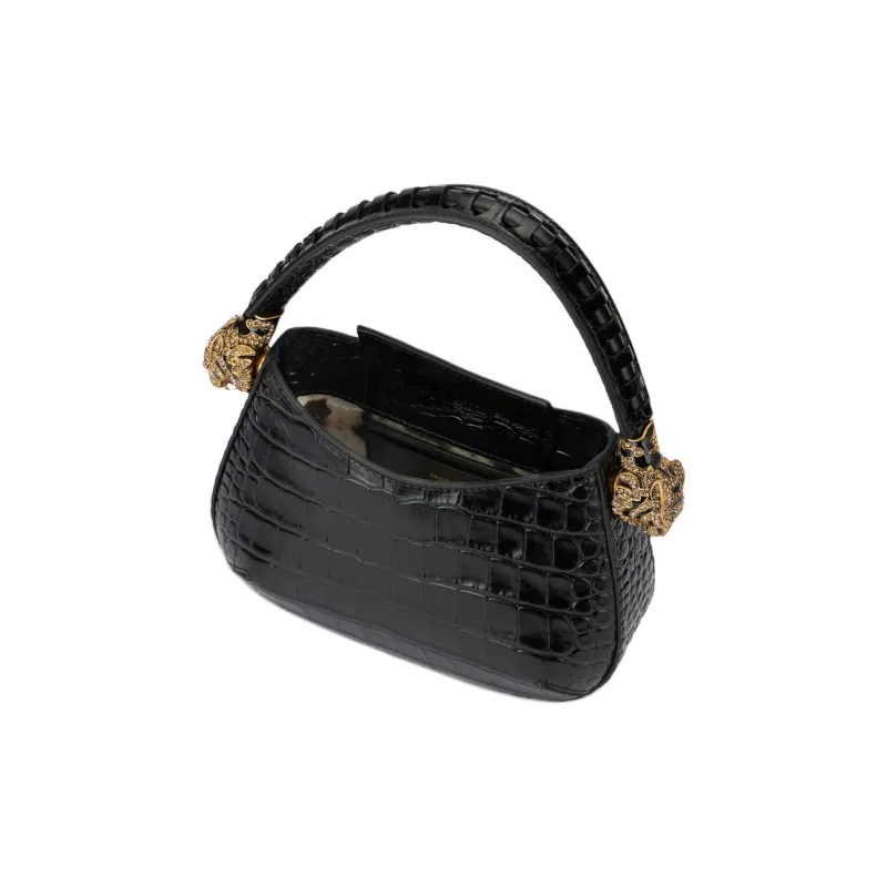 Roberto Cavalli Leather Handbag Medium Size Women's Black-2