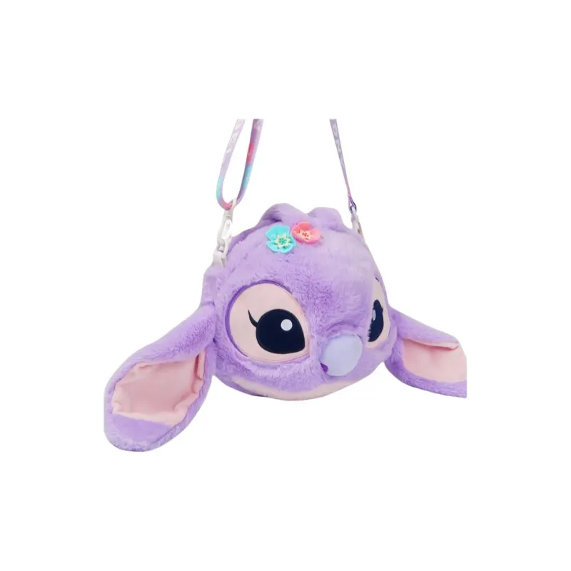POTDEMIEL Rabbit Fur Crossbody Bag Regular Unisex Purple-2
