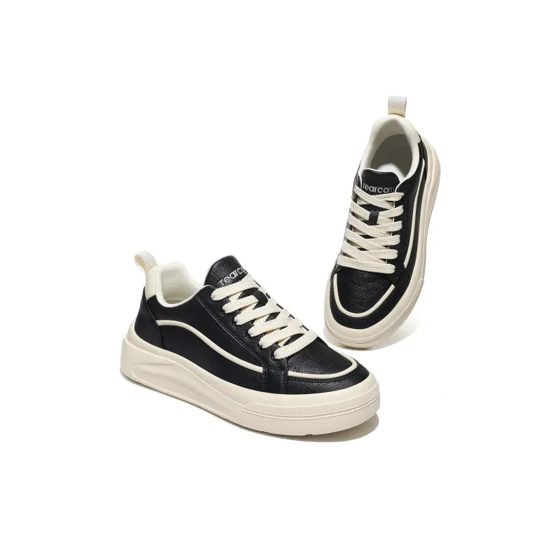 CEDAR HAN Thermal Cushioning Low Top Skateboard Shoes Men's Black-3