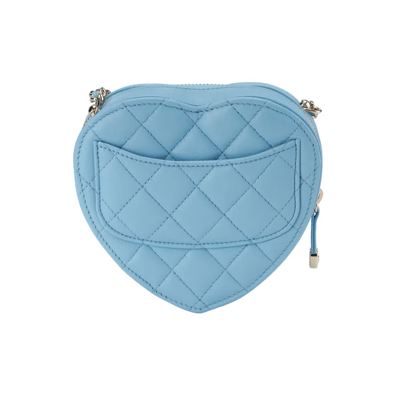 CHANEL Sheepskin Crossbody Bags Trumpets Women's Sky Blue-2