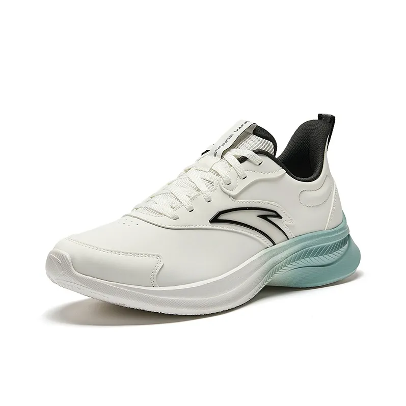 Anta Hydrogen Run Anti-Slip Wear-Resistant Low-Top Running Shoes Men's White Black-2